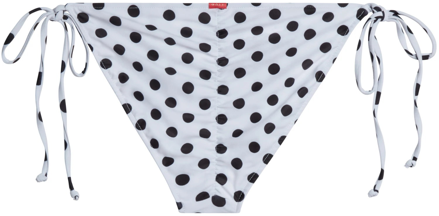 White Polka Dot Full Coverage Scrunch Bottom - Image 3