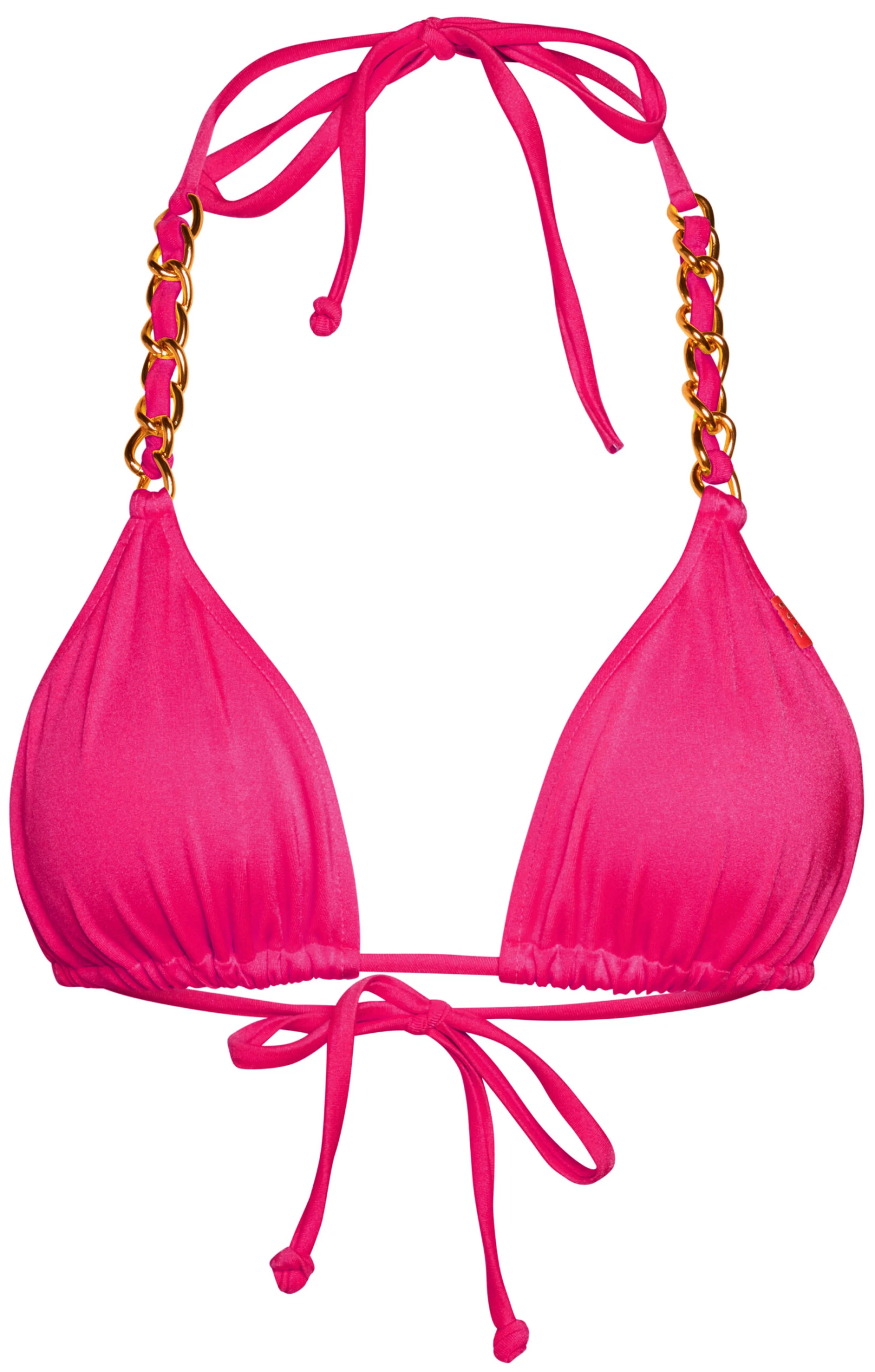 Fuchsia Triangle Bikini On A Chain Top - Image 3