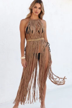 Milan Mocha Maxi Dress Cover Up