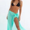 Boulevardier Mint Mesh Wrap Sarong Bikini Cover Up