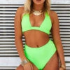 Neon Green Adjustable Halter Top